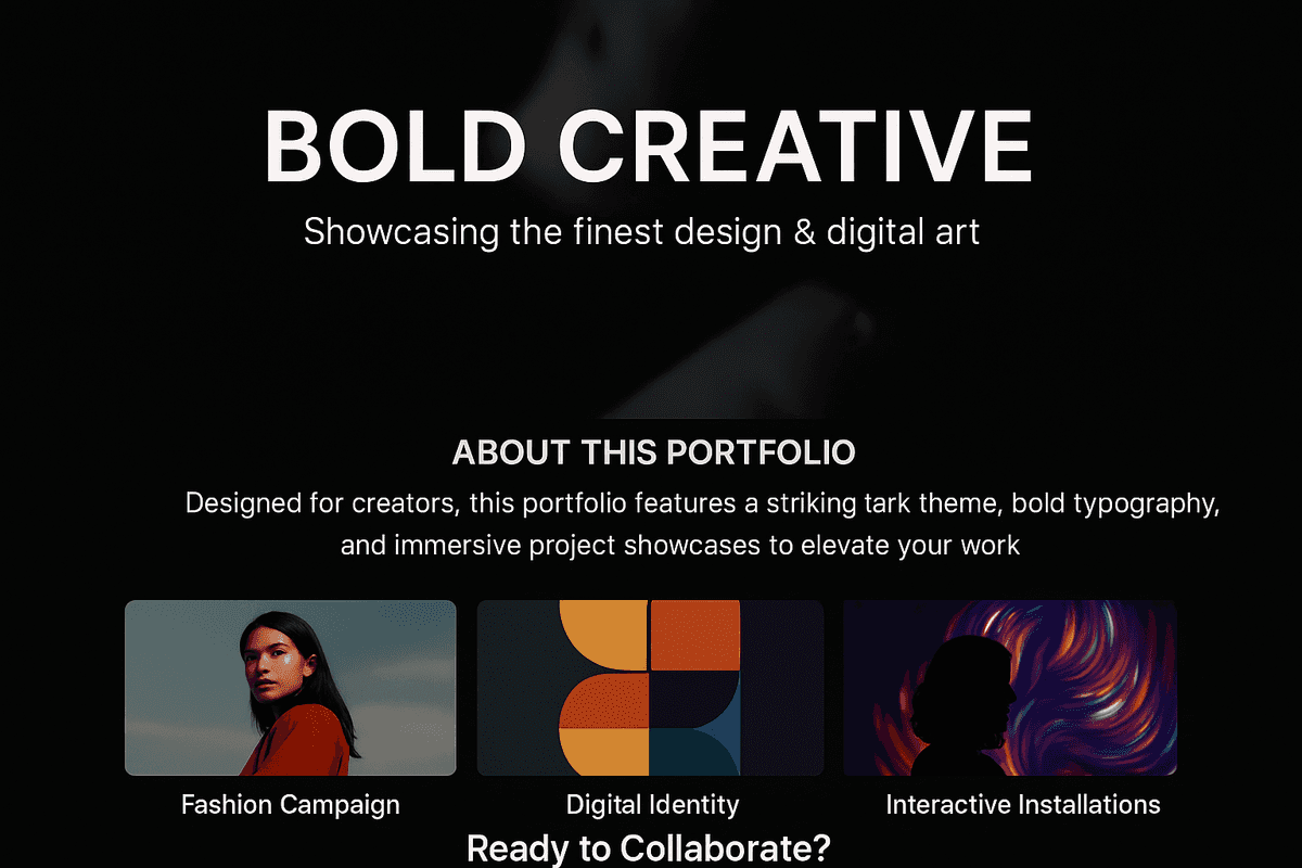 Bold Creative Portfolio