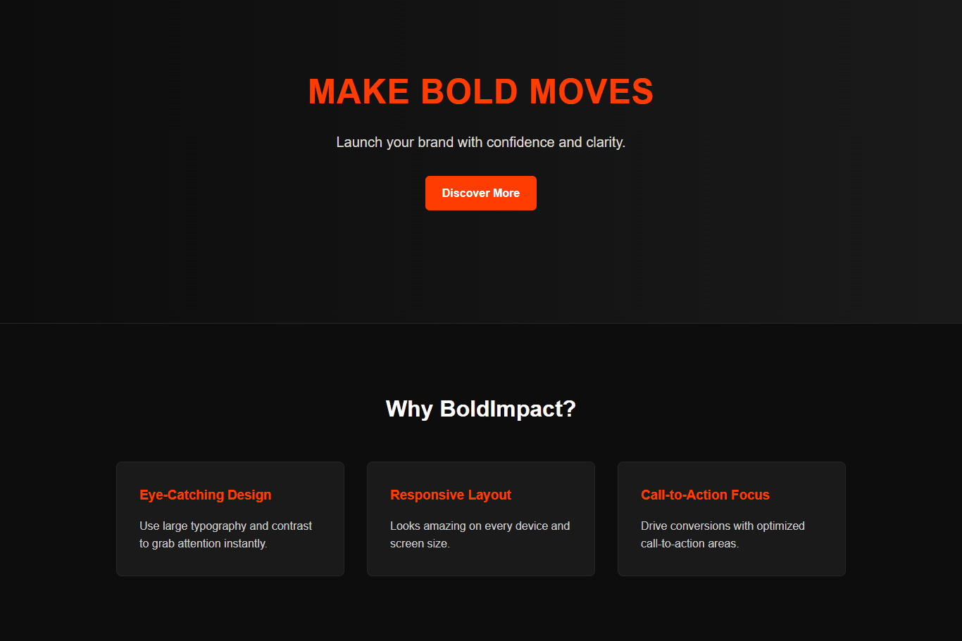 Bold Impact Landing